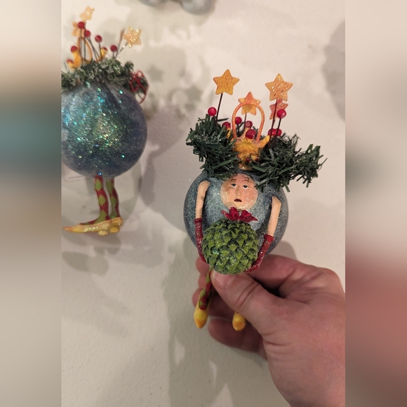 Rare Patience Brewster Mackenzie Childs Krinkles Joyful Ornament Christmas - Picture 5 of 5